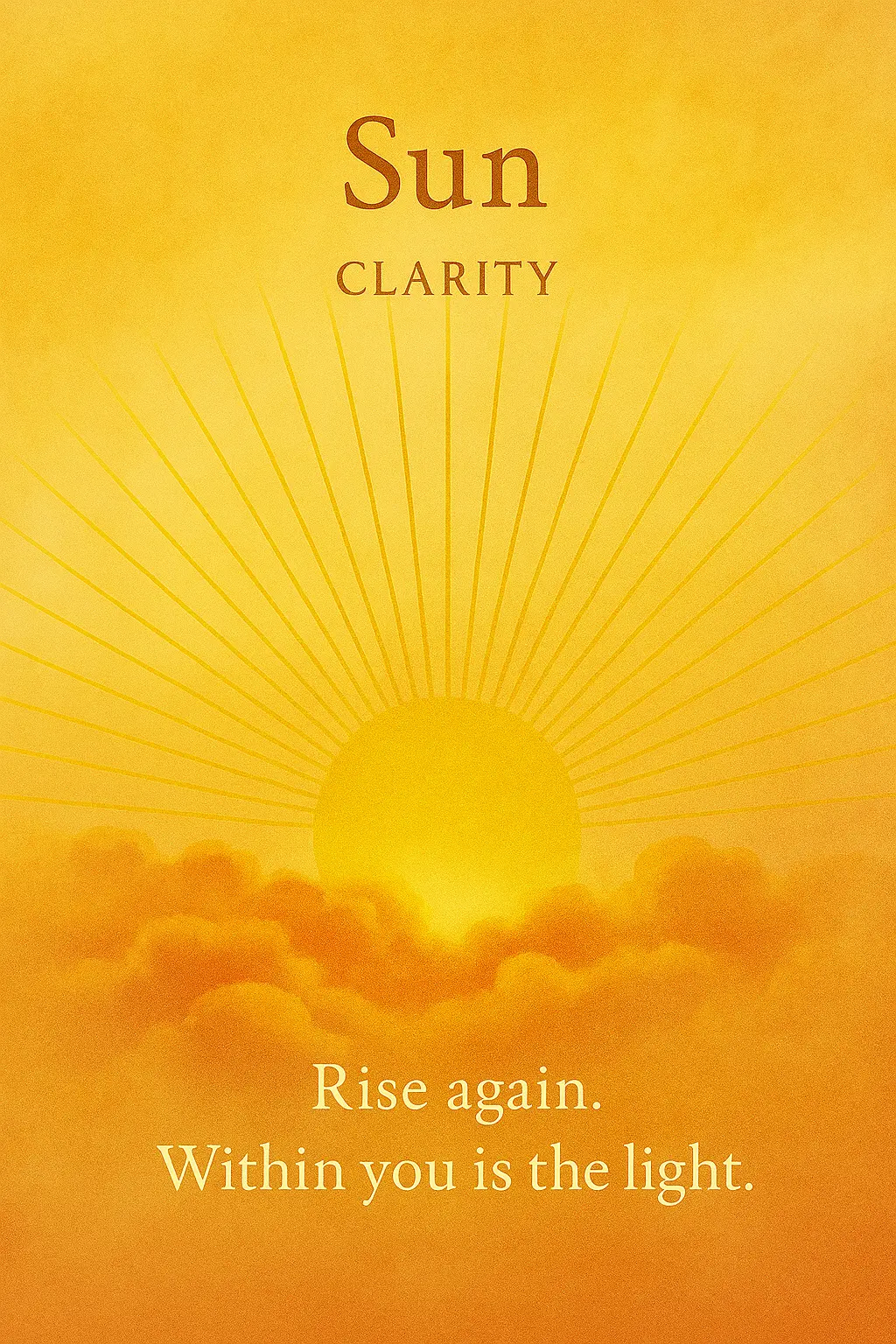 Sun card — Emberlight Oracle digital cards by Owl Reiki