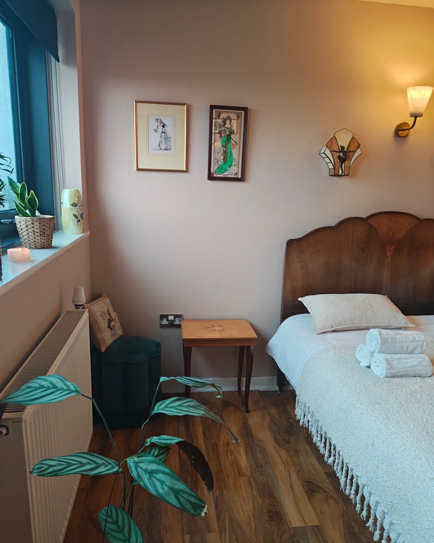 Caroline's peaceful Reiki treatment room in Enfield Town — Owl Reiki